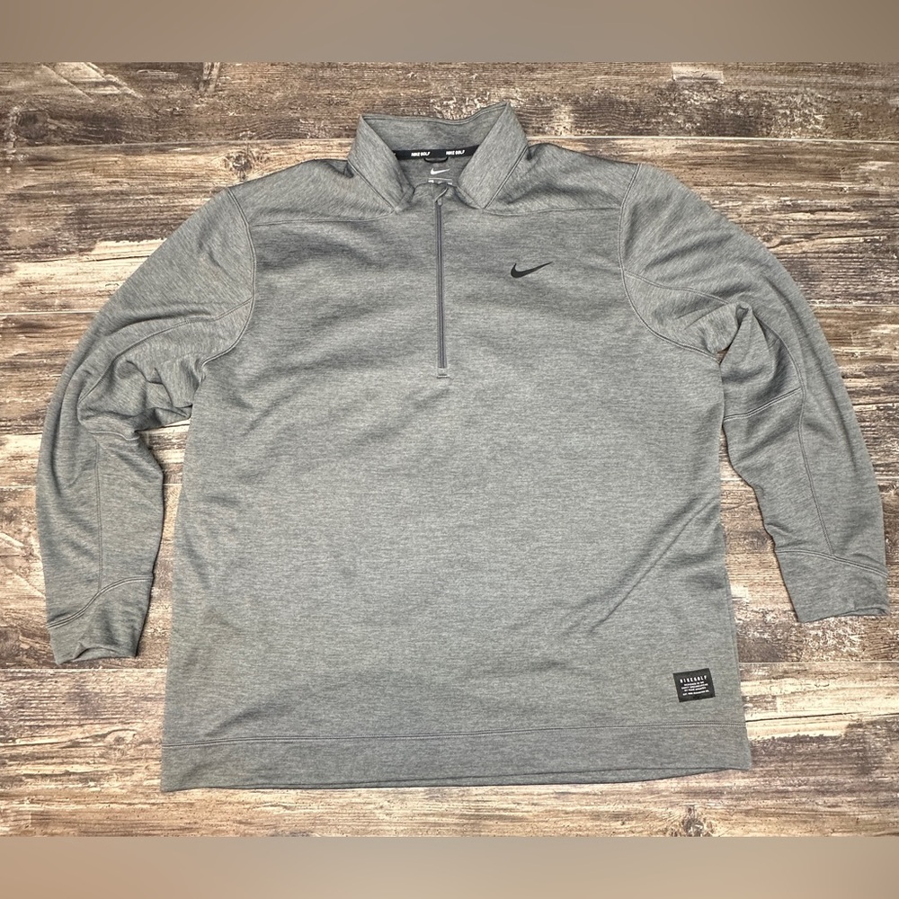 Nike Golf - Pullover - 2XL - Heather Gray Quarter-Zip - GUC